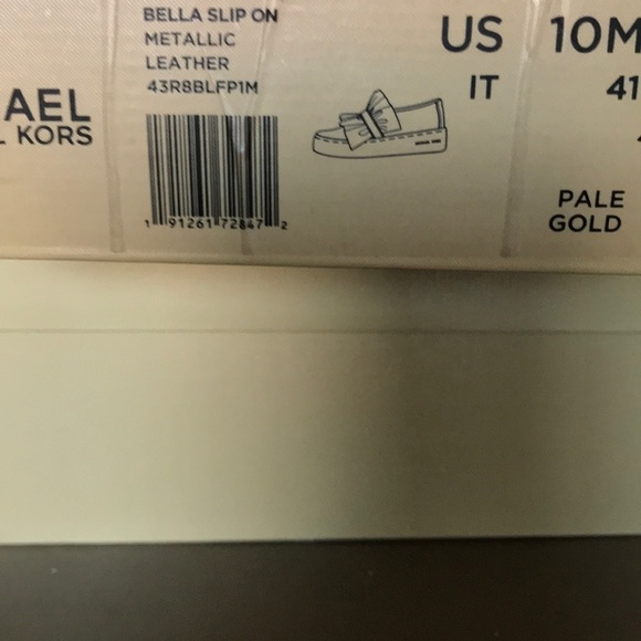 MK Bella metallic leather slip ons. - Picture 5 of 7